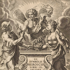 Frontispiece for Silvester Petra-Sancta, Nine Books about Heroic Emblems, Antwerp