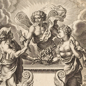 Frontispiece for Silvester Petra-Sancta, Nine Books about Heroic Emblems, Antwerp
