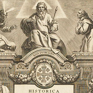 Frontispiece for Franciscus Quaresmius, Historia Theologica et Moralis Terrae...
