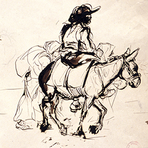 Studies of Spanish Peasants Riding Donkeys