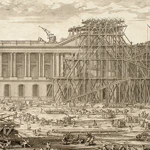 The Machines Used to Raise the Two Large Stones that Cover the Louvre's Front Entrance