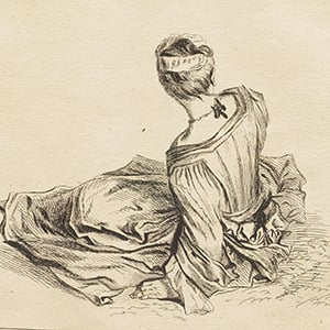 Woman Seated on the Ground, Seen from the Back