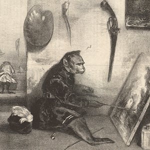 Interior of a Studio (The Monkey Painter)