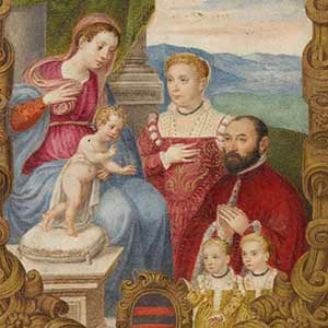 Ducale Showing a Man, His Wife, and Two Daughters