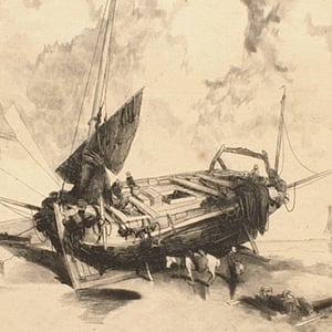 Boat at Low Tide (Boulogne-sur-Mur) (Barque à marée basse (Boulogne-sur-Mer))