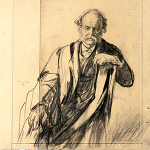 A. L. Smith Seated, Wearing Academic Robe