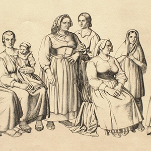 A Group of Italian peasant Women with Two Children