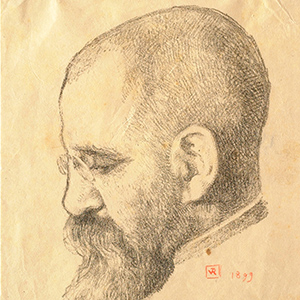 Portrait of a Bearded Man Facing Left
