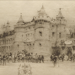 Holyrood Palace, Edinburgh (Queen Mary Stuart Leaving Holyrood Palace)