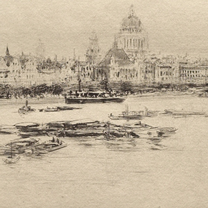 The Thames from Waterloo—A View towards St. Paul's Cathedral