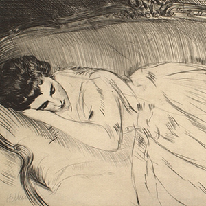 Woman Lying on Couch