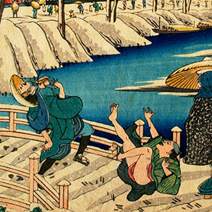 Akabane Bridge at Shiba in Snow