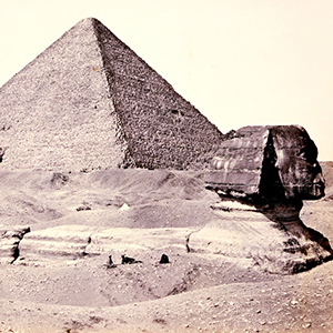 The Great Pyramid and the Great Sphinx, from the southwest
