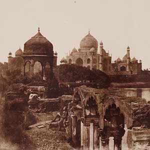 Taj Mahal from the East, with Dr. John Murray seated in the Foreground