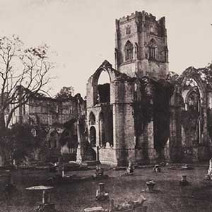 Fountains Abbey, Several Ground Level Ruins in Front of the Main Abbey