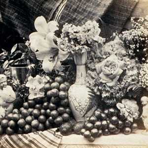 Vase, Flowers and Fruit