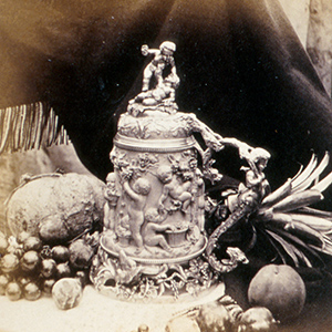 Fruit with Ivory and Silver Tankard
