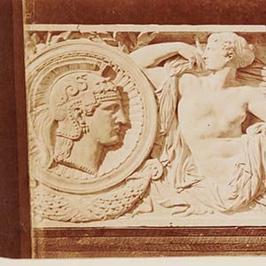 Sample Relief with Roman Soldier, Nude Woman and Cherubs