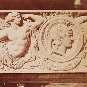 Sample Relief with Roman Soldier, Nude Woman and Cherubs