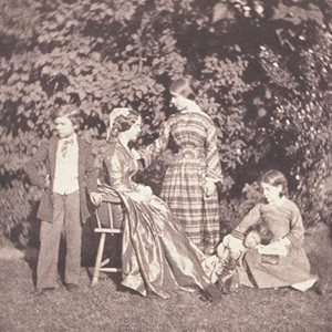 Mother and Four Children in a Garden