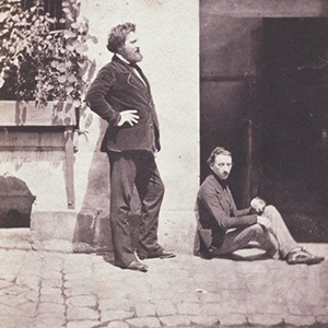 Henri Le Secq and Gustav Le Gray (?) in Charles Nègre's Courtyard