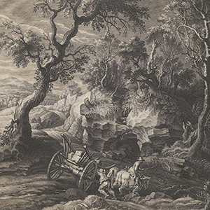 Landscape with a Cart Crossing a Ford, 'La Charette embourbée'
