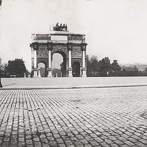 View of the Arc de Triomphe du Carrousel from the Louvre