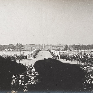 View from the Crowd of a Parade in the Place de la Concorde