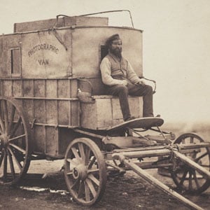 The Photgrapher's Van with Marcus Sparling in the Crimea