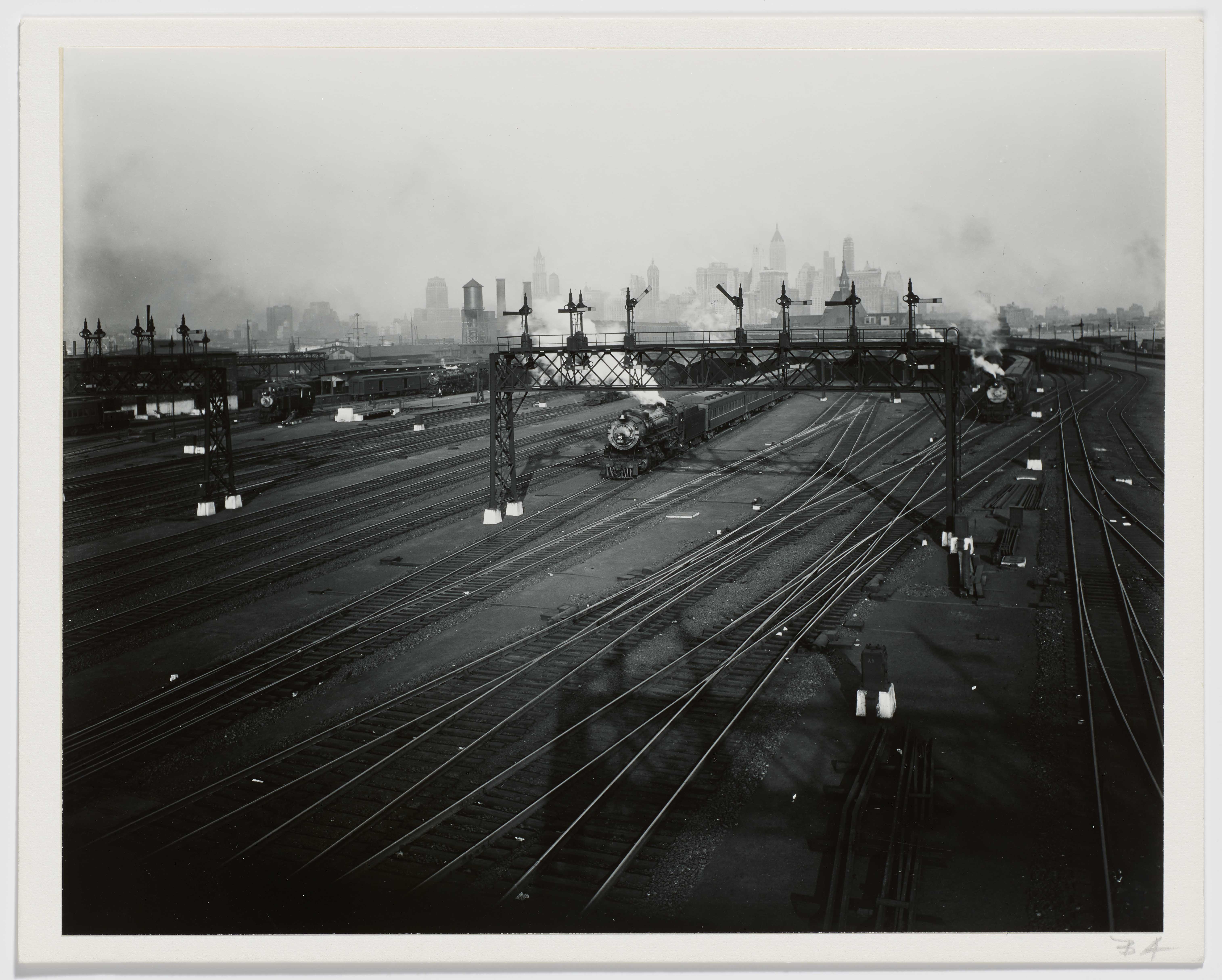 Hoboken Railroad Yards Looking Towards Manhattan
