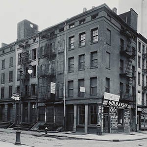 Brick Buildings with Granite Trim, Southwest Corner of Front Steet and Old Slip, New York
