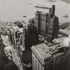 Broadway to the Battery, from the Roof of Irving Trust Company Building, One Wall Street, New York
