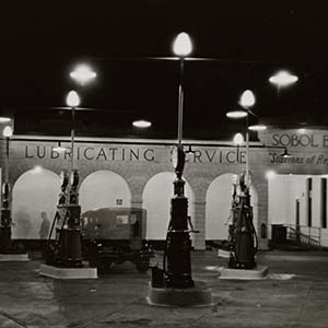 Gasoline Station at Night, New York
