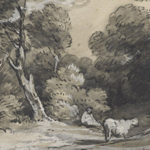 Wooded Landscape with Herdsman and Cow