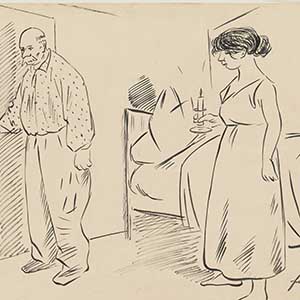 Man and Woman in Bedroom