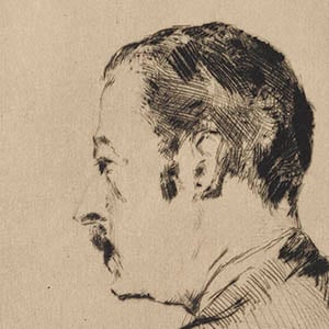 Portrait of a Man in Bust and Facing Left (Portrait d'homme en buste, tourné vers la gauche)