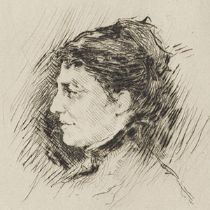 Portrait of a Woman, Head Facing Left (Portrait de femme, la tête tournée vers la gauche)