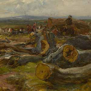 British Soldiers Clearing and Burning, Cadzow Forest, Scotland