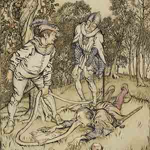 Illustration from "The Nose Tree" from Little Brother & Little Sister and Other Tales by the Brothers Grimm