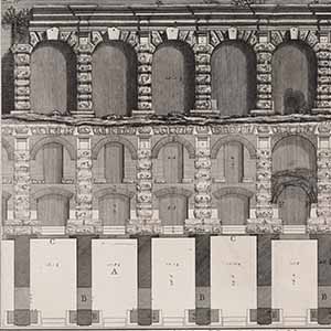 Plan of the Animal Cages Built by Domitian from the Amphitheater