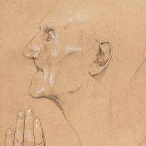Study of a Head and Hands