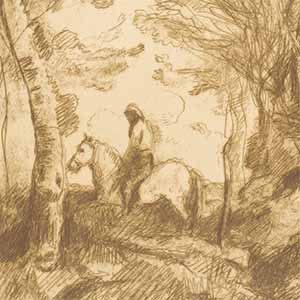 Horseman in the Woods, Large Plate (Le Grand Cavalier sous Bois)