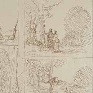 Five Landscapes: Garden of Pericles; Painters' Path; Scribblings; Woodcutter, Large Plate; Tower of Henry VIII (Le Jardin de Pericles; L'Allée des Peintrres; Griffonage; Le Grand Bucheron; La Tour d'Henri VIII)
