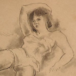 Reclining Semi-Nude Woman