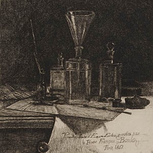 Frontispiece, Etching Instruments (Frontispice, Instruments de l’Eau-Forte)