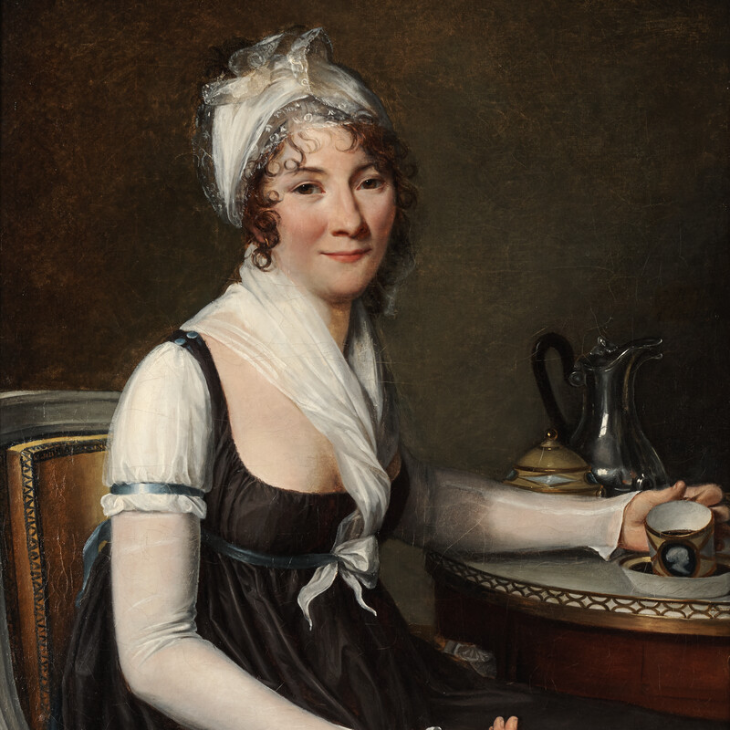 Portrait of a Lady Drinking Coffee