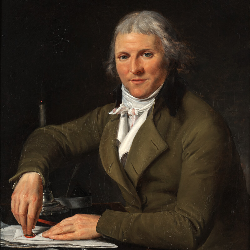 Portrait of a Man Sealing a Letter