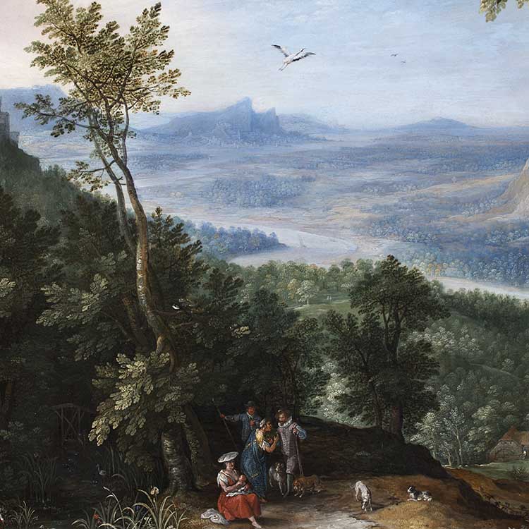 Landscape with Figures on a Wooded Path