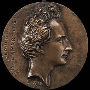 Alphonse-Marie-Louis de Prat de Lamartine Portait Medallion