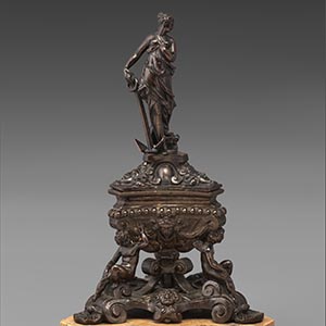 Bronze Inkwell with Figure of Hope